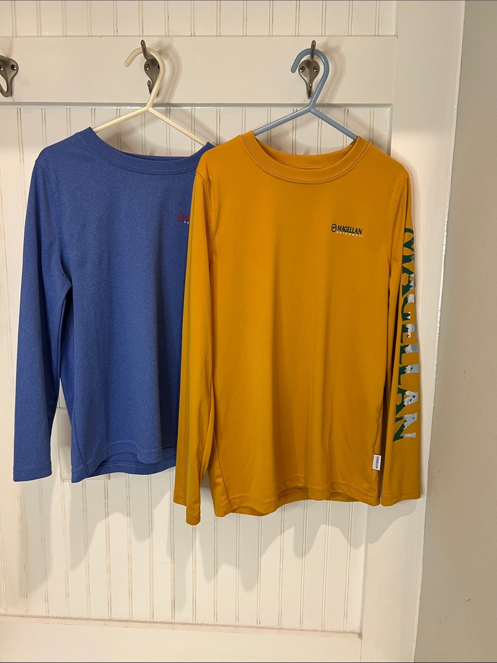 Magellan Outdoors Kids' Long-Sleeve Tees in Mustard and Blue